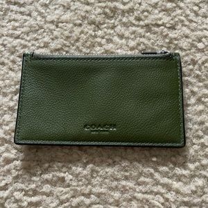 coach olive green wallet